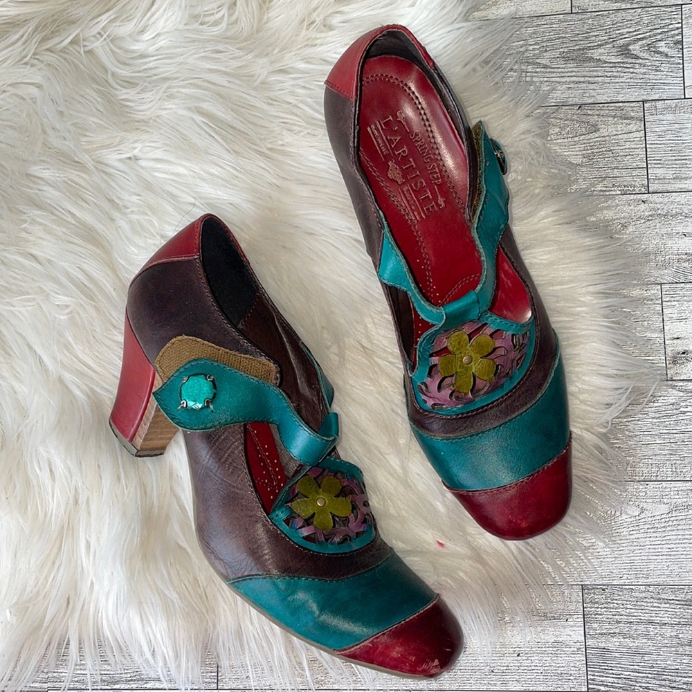 L’Artiste Jardin Spring Step Pumps EUC